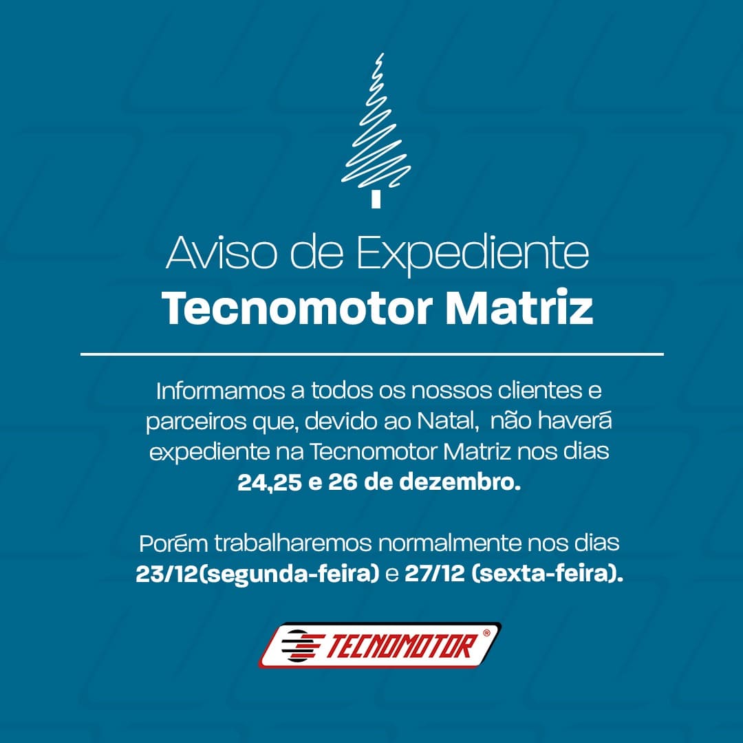 Aviso Atendimento - Tecnomotor